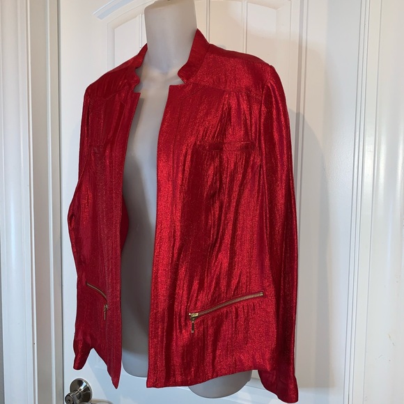Chico’s Red Blazer NWOT - Picture 3 of 4